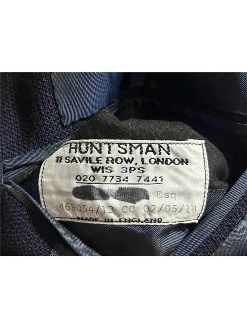 Huntsman Savile Row Bespoke Navy Blazer | 38R | 1-Button | Handcrafted Luxury - Picture 6 of 11